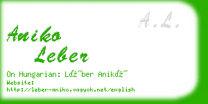 aniko leber business card